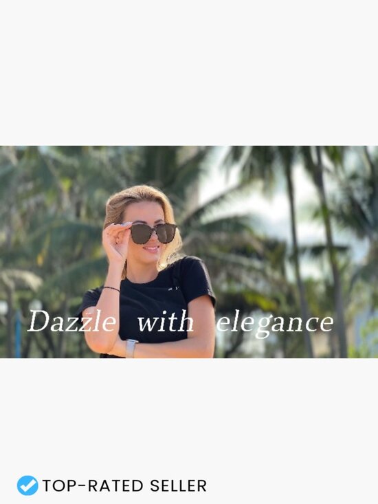 Oversized Square Polarized Sunglasses Cat Eye UV Protection Trendy Chic Shades